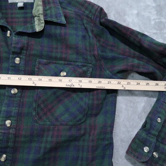 Elkmont Shirt Mens L Green Flannel Plaid Button Down Long Sleeve Outdoors Casual - Picture 7 of 14